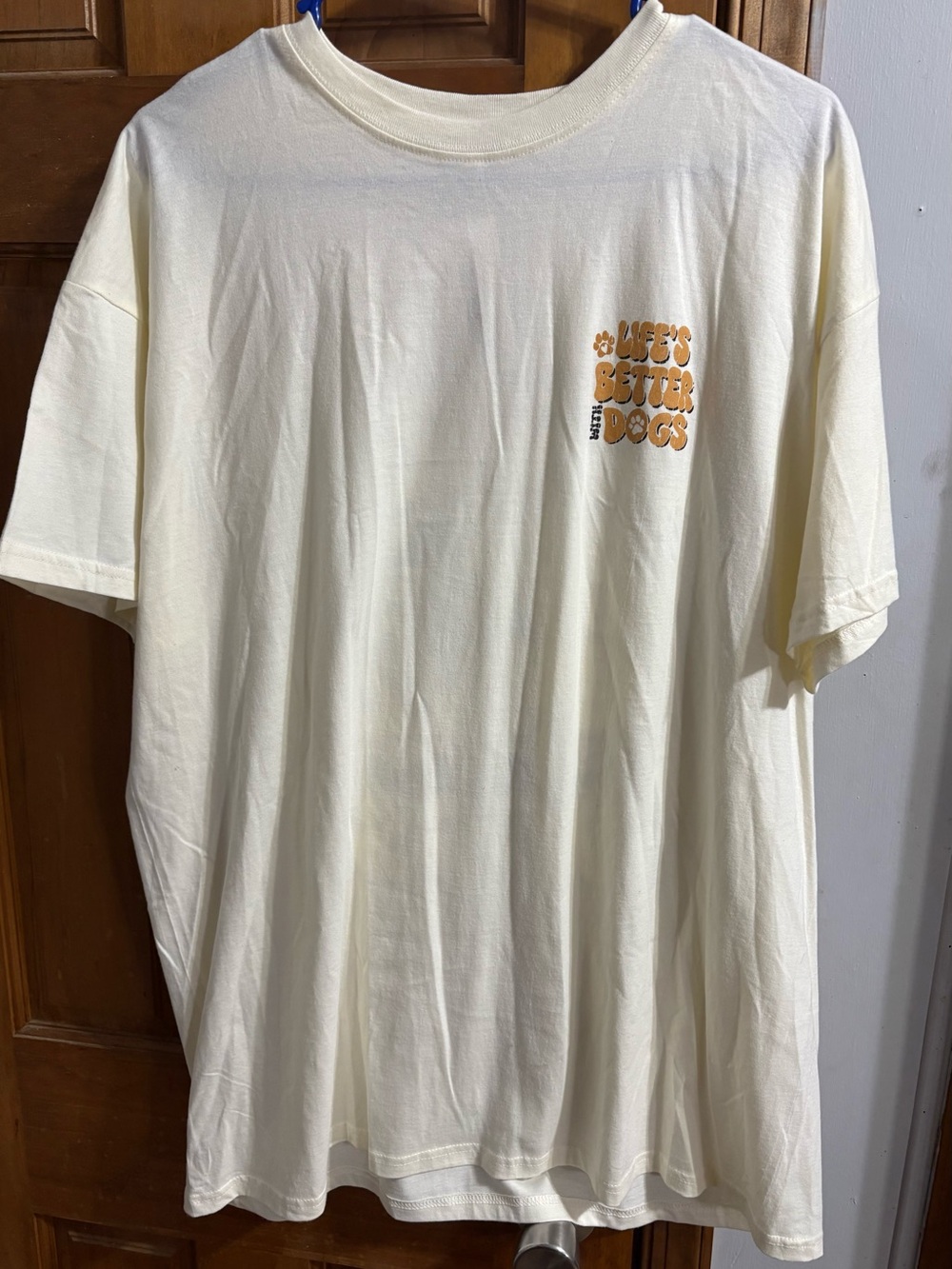 Simply Southern Cream Short-Sleeve Tee with Orange Chest Graphic